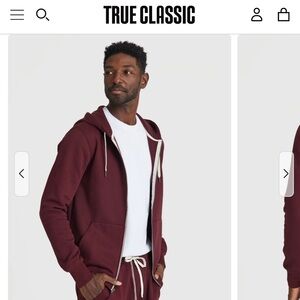 True Classic Men's Fleece French Terry Zip Hoodie